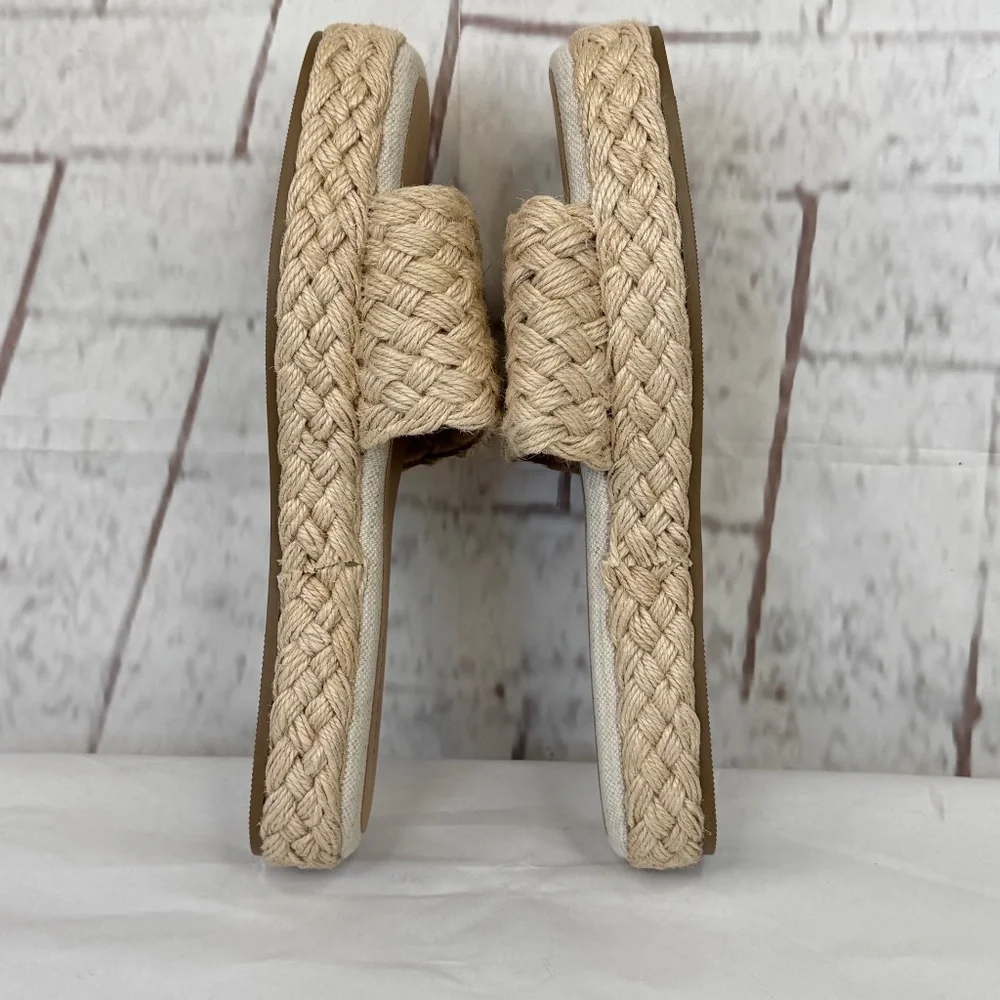 Torrid Womens Espadrilles Raffia & Jute Slip On Platform Sandals Shoes Sz. 9WW